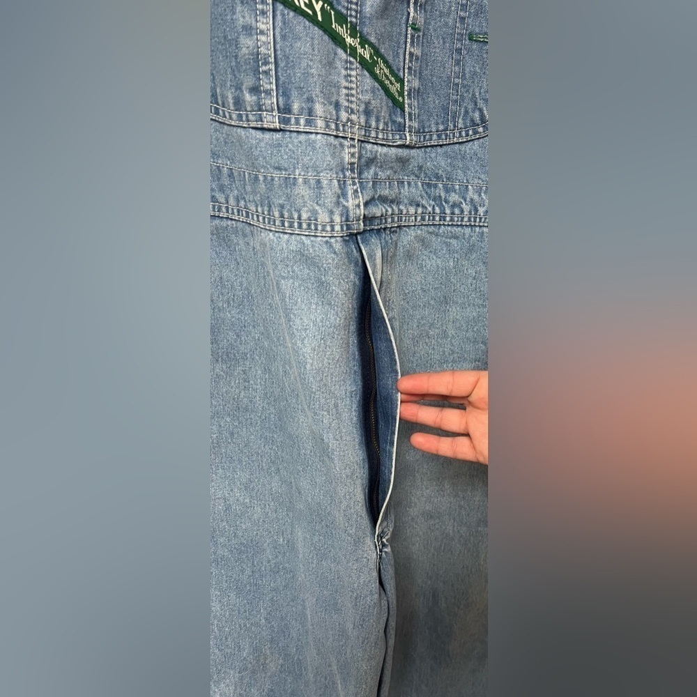 Vintage KEY IMPERIAL Men's Denim Bib Suspender Overalls Wide Leg
Size W40 L30 - Picture 7 of 8